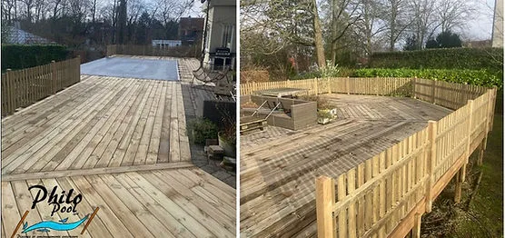 Entretien et traitement d'eau de piscine bois